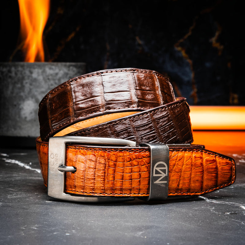 Marco Di Milano Luciano Belt: Cognac Brown Leather Loafer