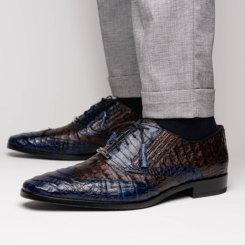 Marco Di Milano Luciano - Navy Brown Leather Loafer
