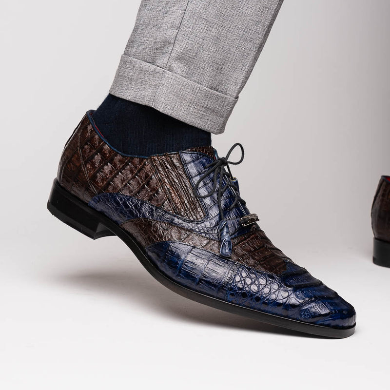 Marco Di Milano Luciano - Navy Brown Leather Loafer