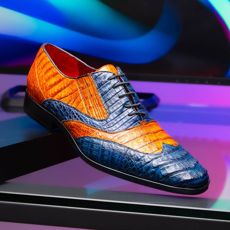 Marco Di Milano Luciano Blue & Brandy Leather Oxford