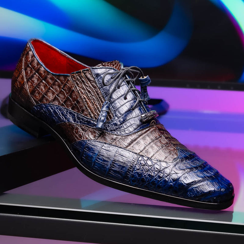 Marco Di Milano Luciano - Navy Brown Leather Loafer