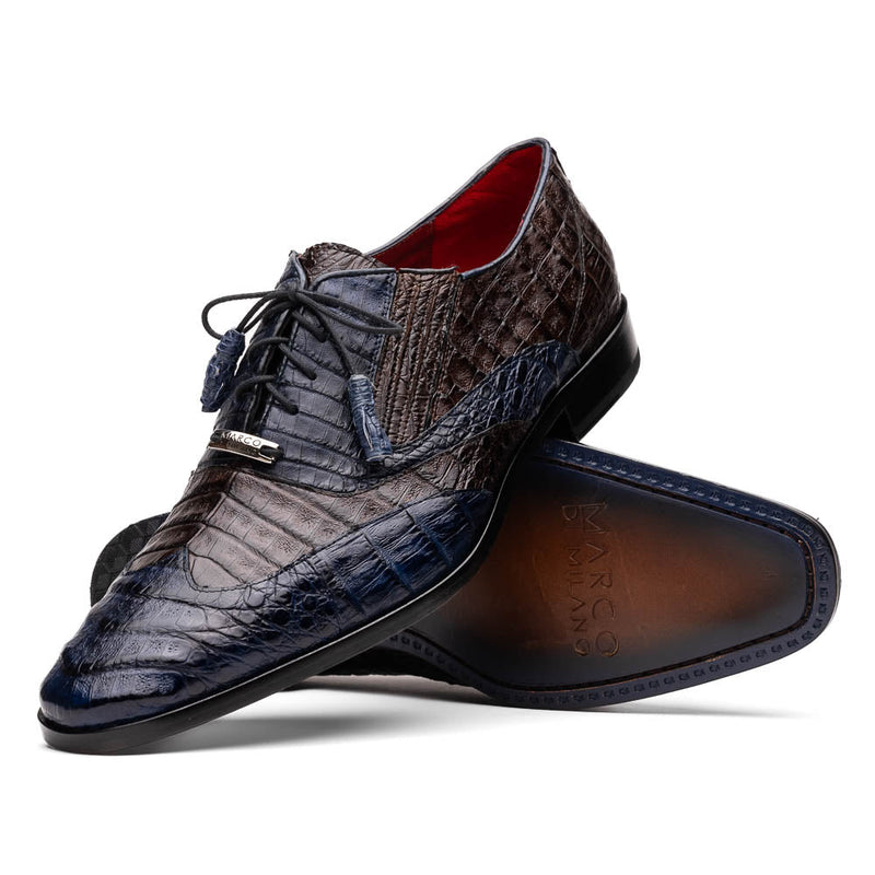 Marco Di Milano Luciano - Navy Brown Leather Loafer