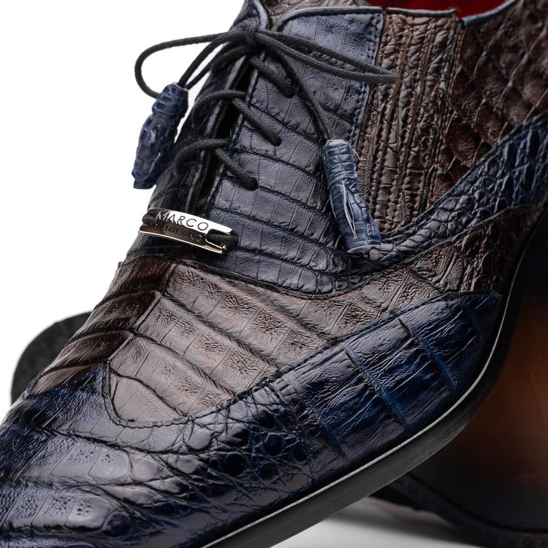 Marco Di Milano Luciano - Navy Brown Leather Loafer