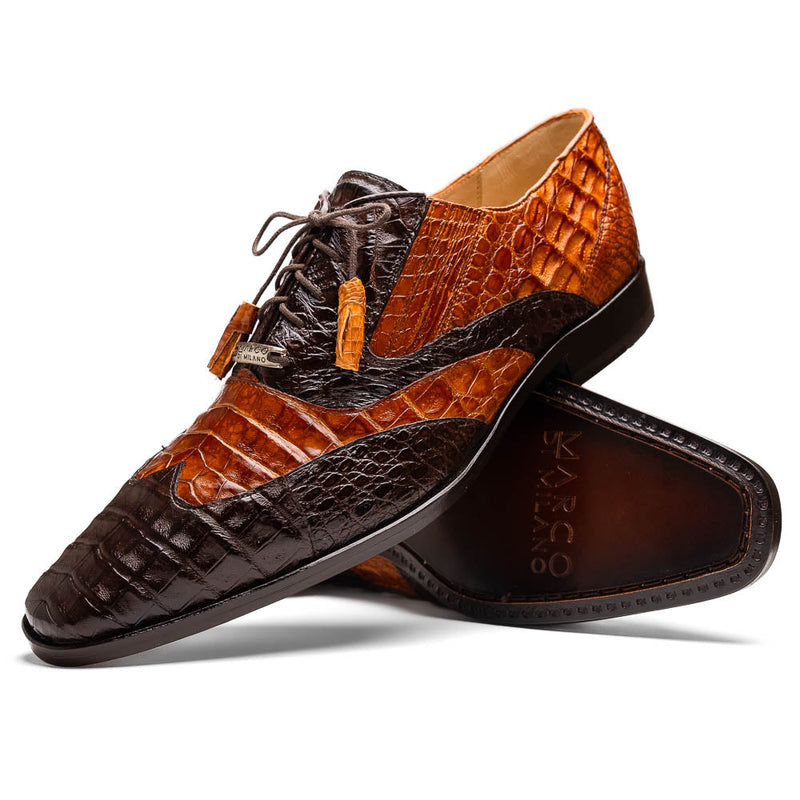 Marco Di Milano Luciano: Cognac Brown Leather Dress Shoe