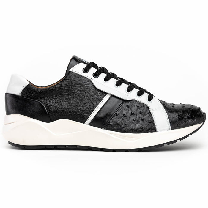 Marco_Di_Milano Lyon II: Black & White Leather Luxury Shoe