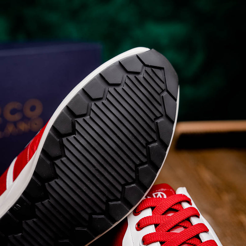 Marco Di Milano Lyon II - Red & White Leather Loafer