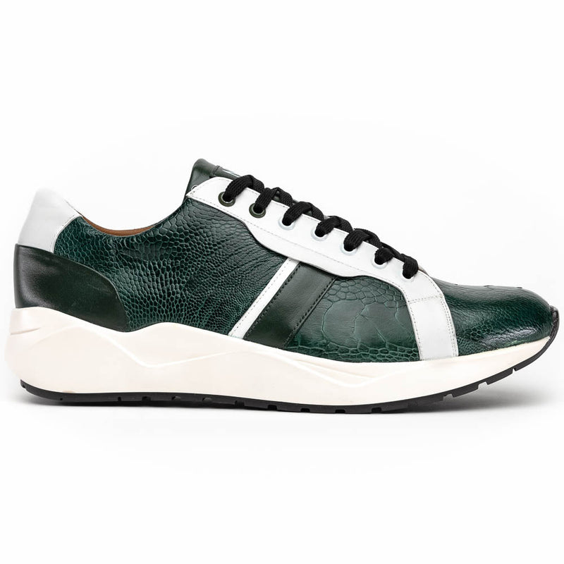 Marco Di Milano Lyon - Green & White Leather Loafers