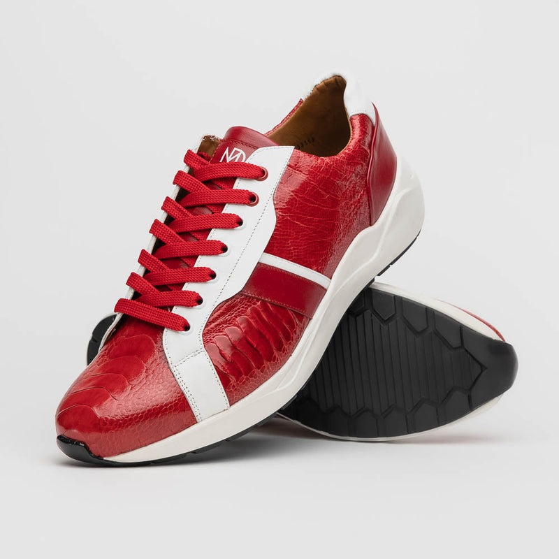 Marco Di Milano Lyon: Red & White Leather Dress Shoe