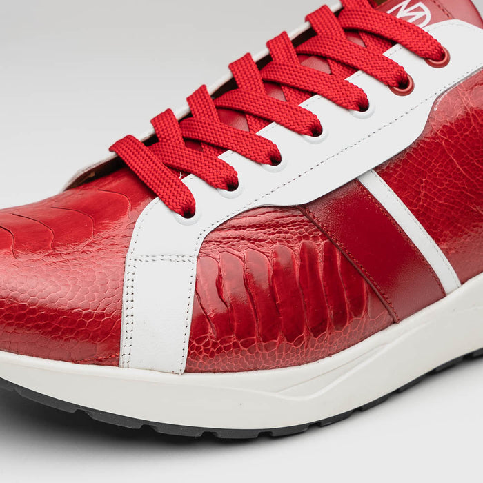 Marco Di Milano Lyon: Red & White Leather Dress Shoe