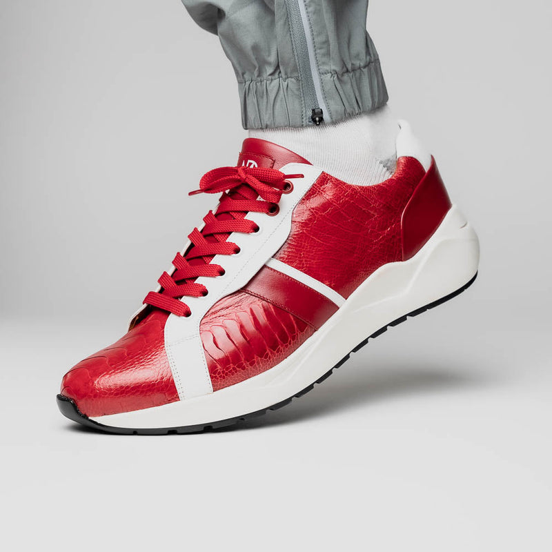 Marco Di Milano Lyon: Red & White Leather Dress Shoe