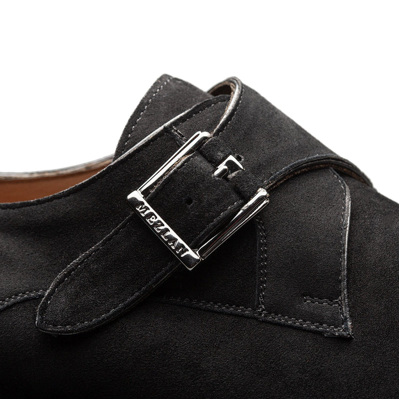 Mezlan Albini Suede Monk Strap - Luxury Italian Loafer