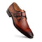 Mezlan Patina Calfskin Plain Toe Monk Shoe - Luxury Italian Leather