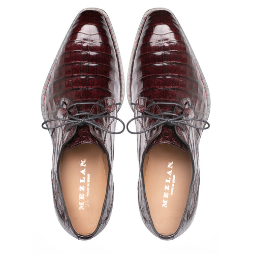 Mezlan Cratos Crocodile Derby - Luxury Leather Dress Shoe