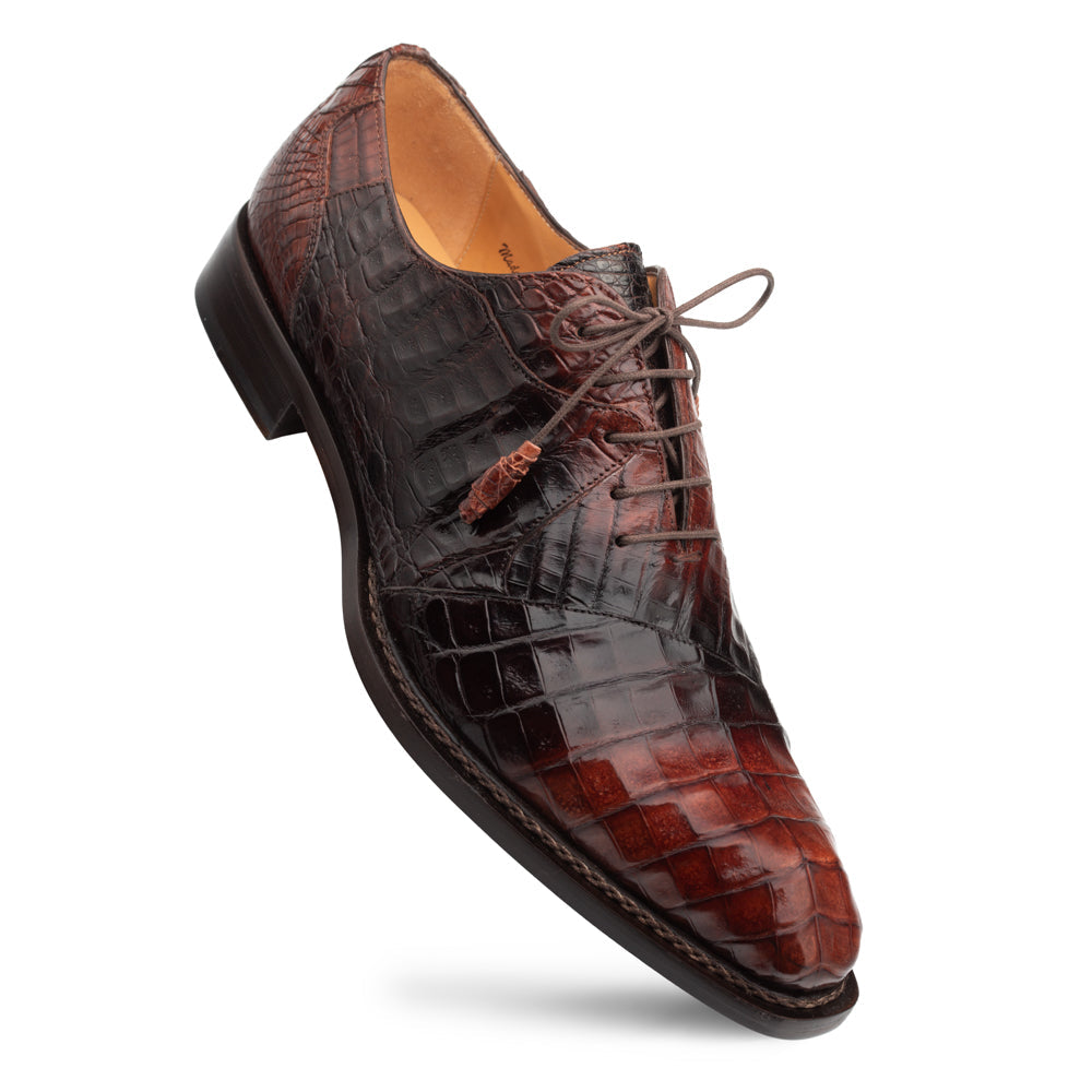 Mezlan Pueblo Crocodile Oxford - Luxury Italian Leather Shoes