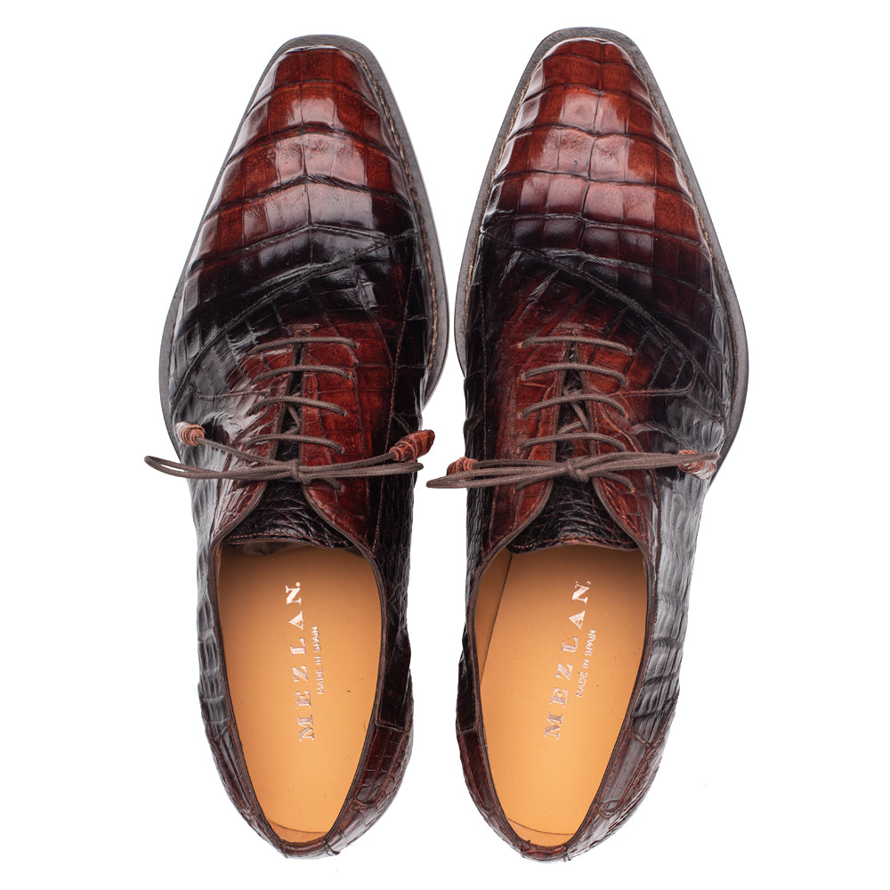 Mezlan Pueblo Crocodile Oxford - Luxury Italian Leather Shoes