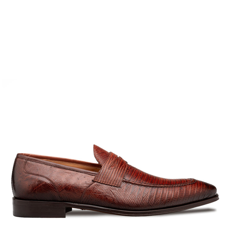 Mezlan Mayor Lizard Penny Loafer - Luxury Men's Dress Shoe