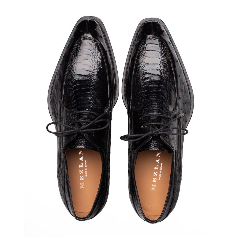 Mezlan Ostrich Split Toe Derby | Luxury Leather Dress Shoe