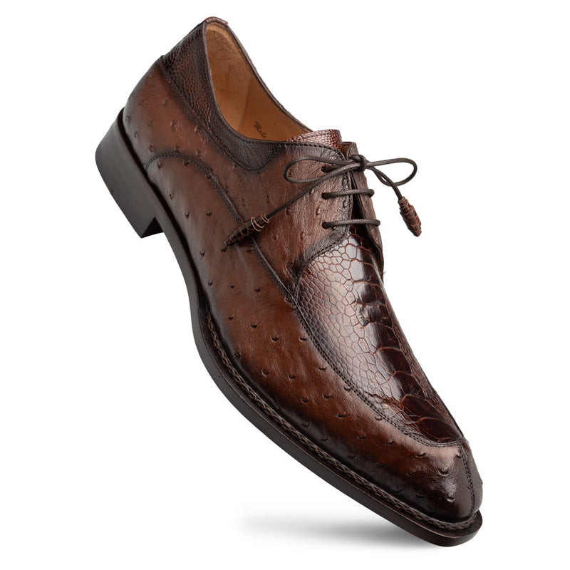 Mezlan Ostrich Split Toe Derby | Luxury Leather Dress Shoe
