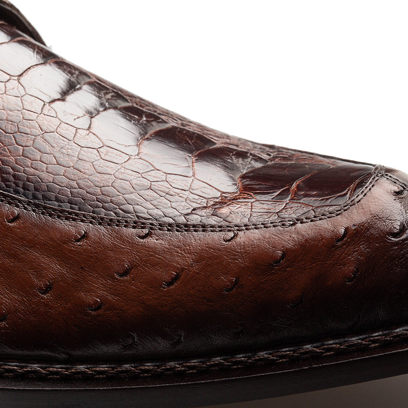 Mezlan Ostrich Split Toe Derby | Luxury Leather Dress Shoe