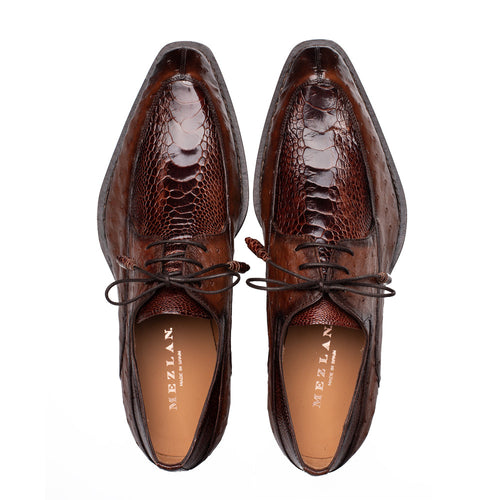 Mezlan Ostrich Split Toe Derby | Luxury Leather Dress Shoe