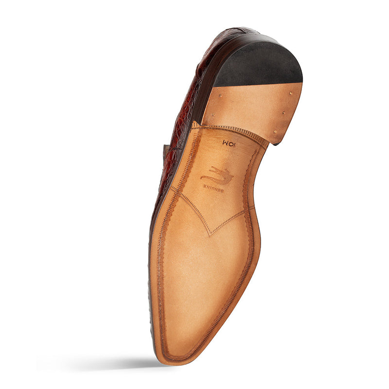 Mezlan Rhodas Croc Ornament Slip-On - Luxury Leather Loafer