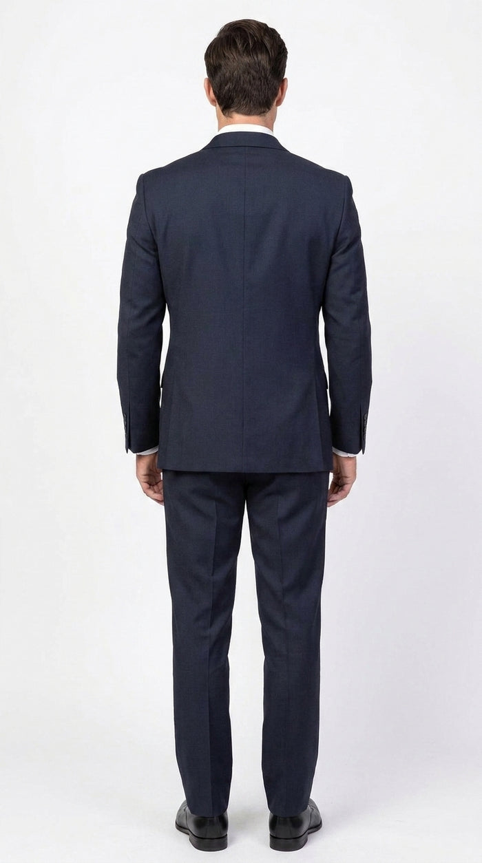 Men’s Big and Tall Navy 3 Piece Suit, Extra Long Modern Fit Formal Wedding Business Suit