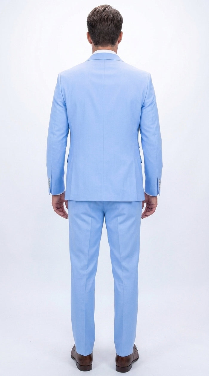 Statement Men’s 3 Piece 100% Wool Fashion Suit, Bold Color Modern Fit Wedding Business Suit