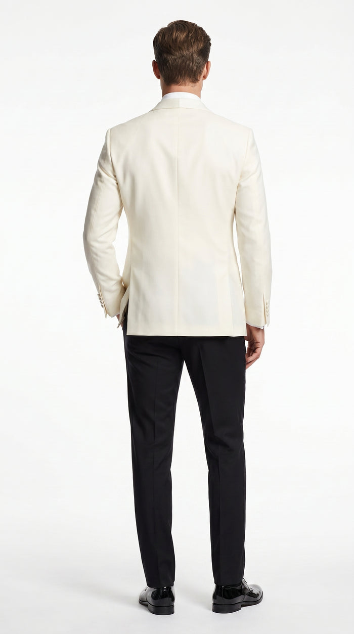 Men's James Bond Outfit Dinner Two Piece Ivory Tuxedo
