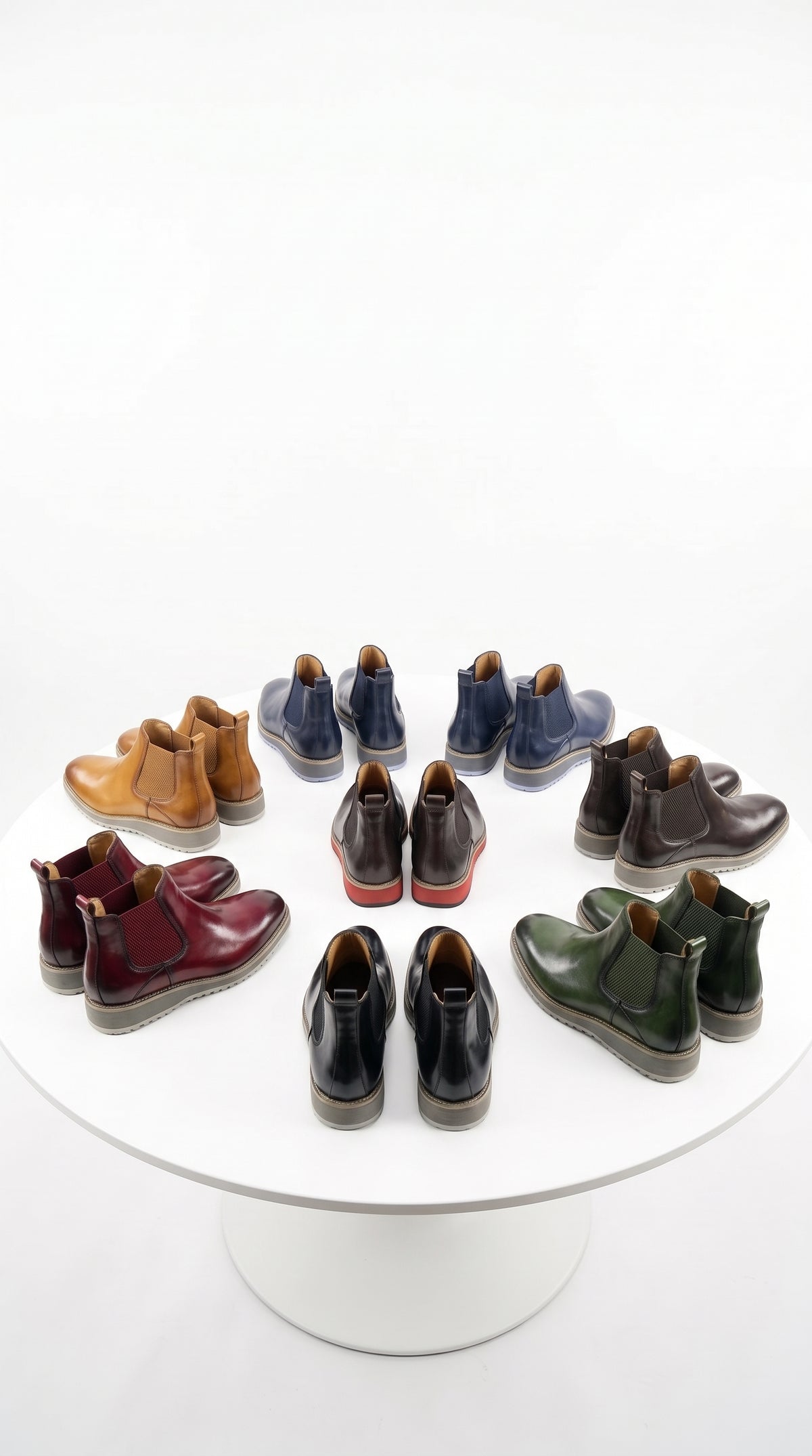 Carrucci Men’s Patina Chelsea Boots, Luxury Dress Casual Ankle Boots in Multi-Color Styles