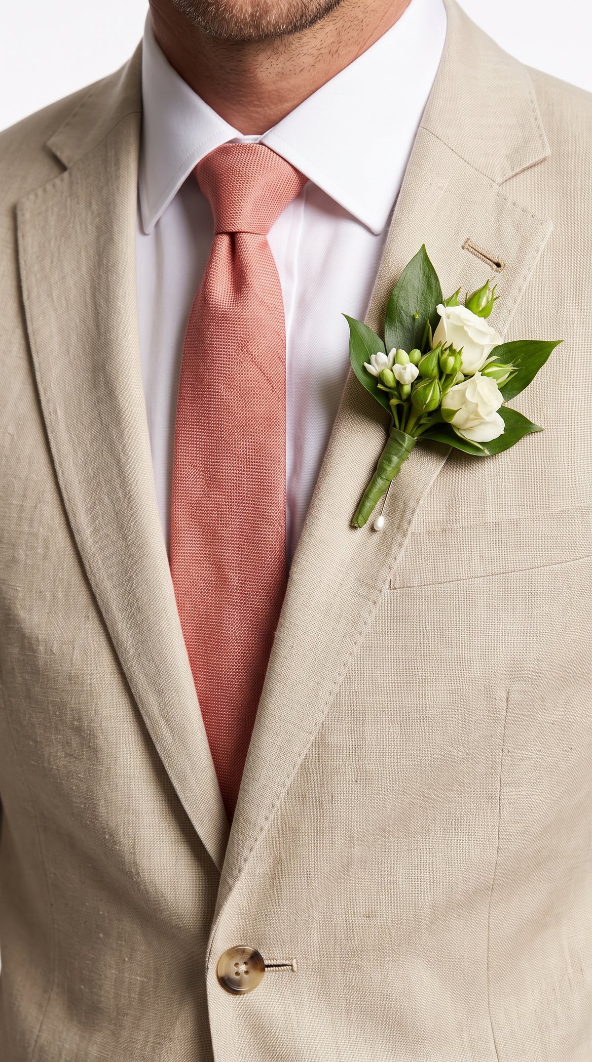 Men’s Champagne Groomsmen Suits – 2-Piece Wedding Suits for Groom, Best Man & Wedding Party
