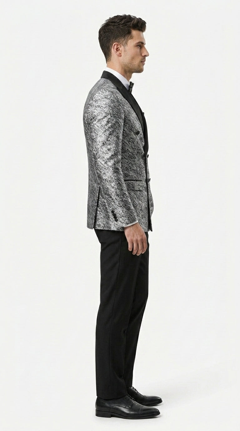 Stacy Adams Men’s High Fashion Pattern Sport Coat, Hybrid Fit Formal Blazer in Red, Silver, Bronze and Purple