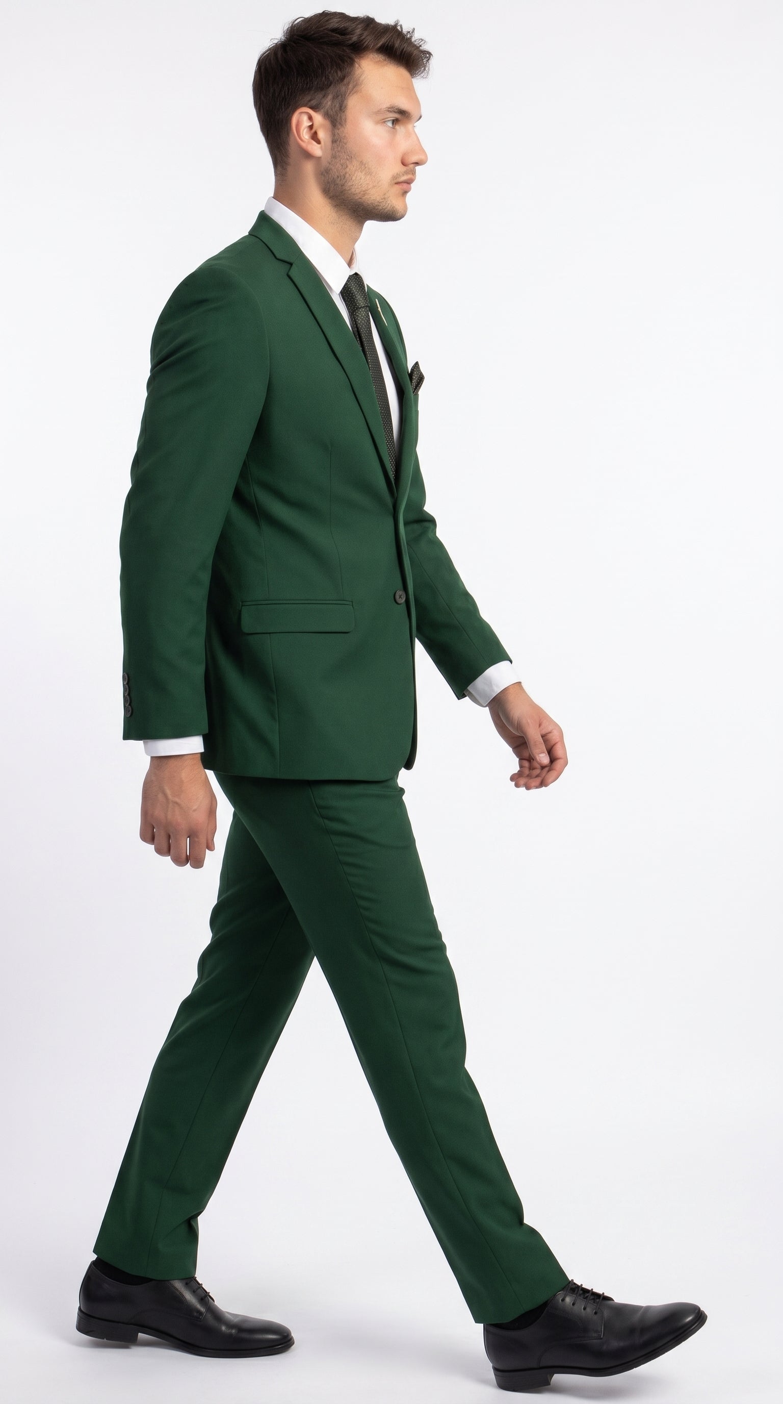 Men’s Emerald Green Slim Fit Wedding Suit, Groom and Groomsmen Formal Dress Suit