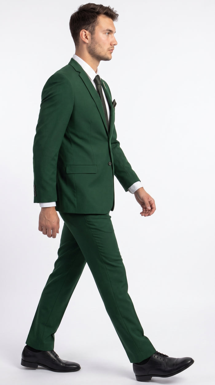 Men’s Emerald Green Slim Fit Wedding Suit, Groom and Groomsmen Formal Dress Suit