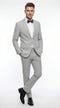 Men’s Gray Seersucker Suit, Lightweight Summer Wedding Prom Dress Suit