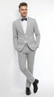 Men’s Gray Seersucker Suit, Lightweight Summer Wedding Prom Dress Suit