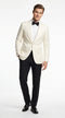 Men's James Bond Outfit Dinner Two Piece Ivory Tuxedo