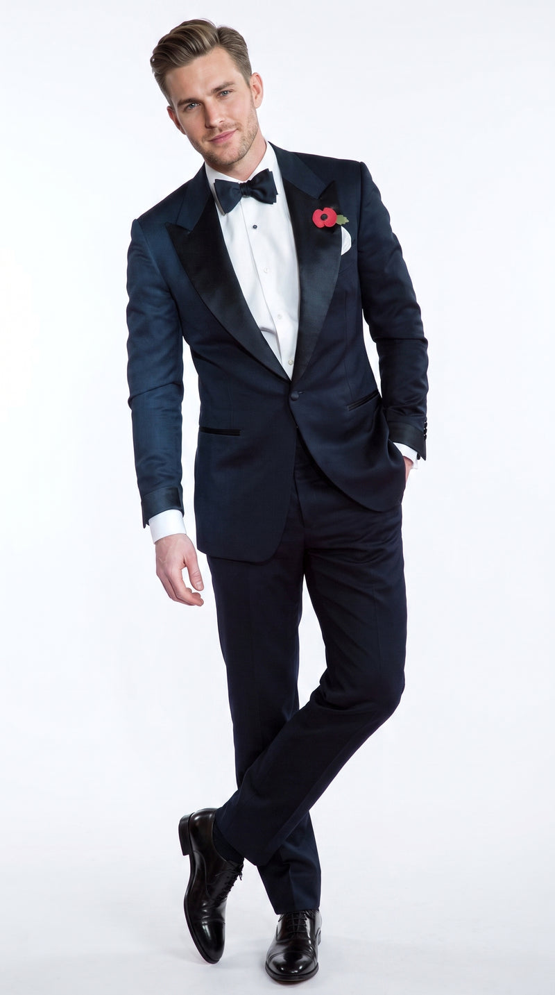 Daniel Craig Suit Midnight Blue Besom Two Pockets james bond Tuxedo