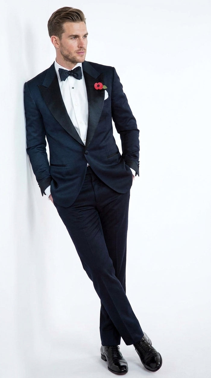 Daniel Craig Suit Midnight Blue Besom Two Pockets james bond Tuxedo
