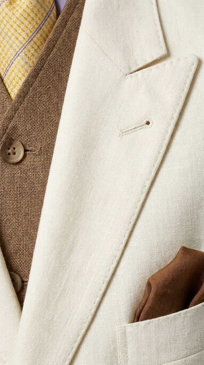 Men’s Off White Great Gatsby Suit, Leonardo DiCaprio Inspired 1920s Wedding Prom Dress Suit