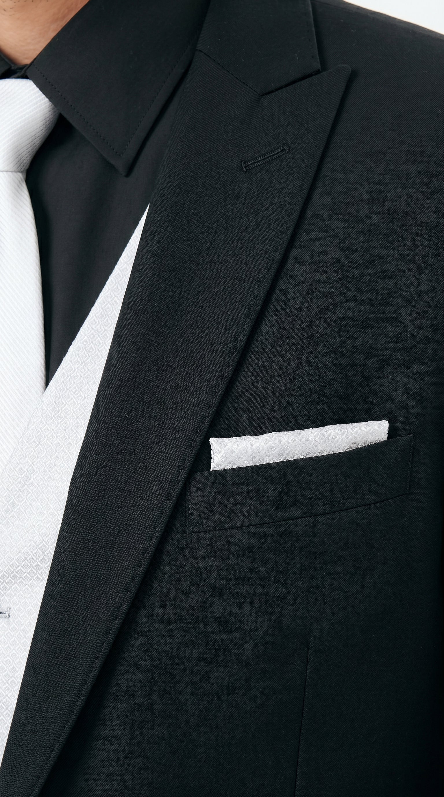 Men’s Black Country Wedding Tuxedo with Silver Vest, Western Formal Groom Suit
