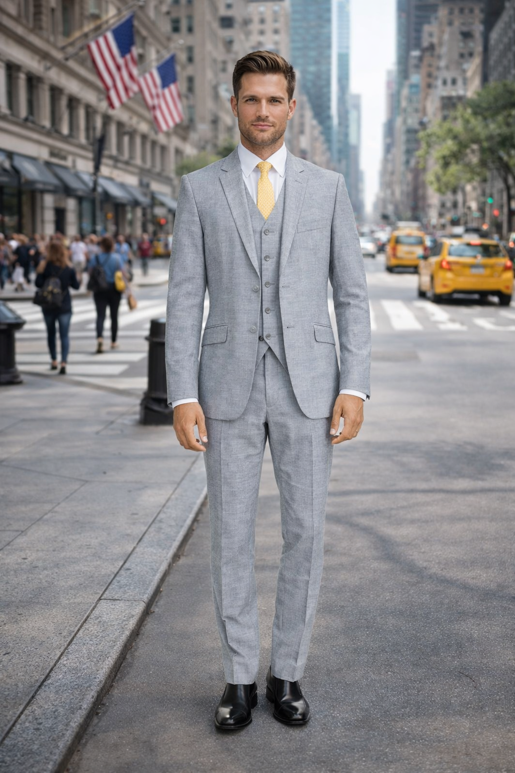 Tiglio Light Gray Suit for Men Elegant Wedding and Business Formal Suit | Alberto Nardoni Tiglio Light Gray Suit for Men Elegant Wedding and Business Formal Suit | Alberto Nardoni