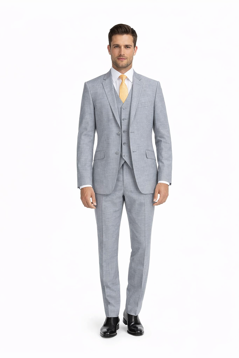 Tiglio Light Gray Suit for Men Elegant Wedding and Business Formal Suit | Alberto Nardoni Tiglio Light Gray Suit for Men Elegant Wedding and Business Formal Suit | Alberto Nardoni