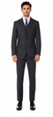 Marc Darcy Dion Teal Blue Tweed Slim Fit Wedding 3-Piece Suit Herringbone Fabric