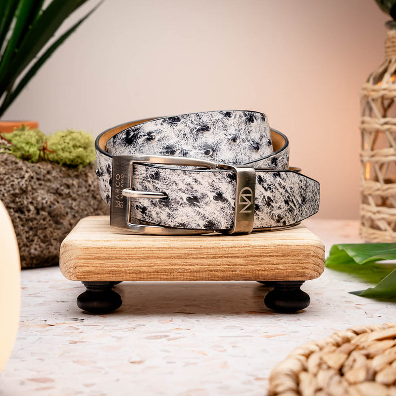 Marco_Di_Milano Domenico Belt Antique Newspaper Leather Shoe