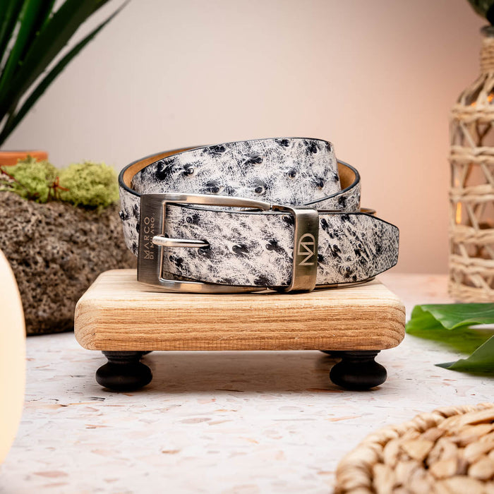 Marco_Di_Milano Domenico Belt Antique Newspaper Leather Shoe