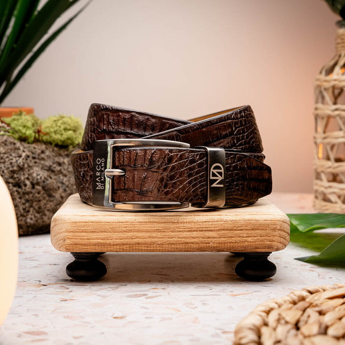Marco Di Milano Riccardo Belt Brown Leather Shoe