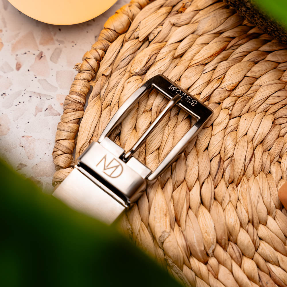 Marco Di Milano Riccardo Belt Antique Newspaper Leather Shoe