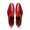 Marco Di Milano Mens Red  Caiman Gator Dress Shoes Rovigo