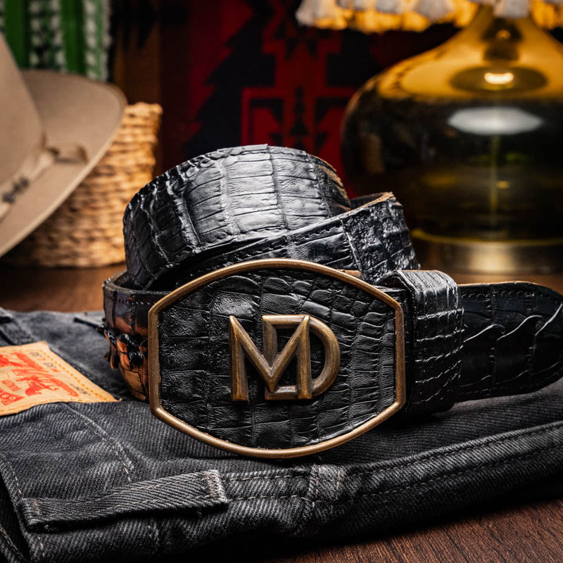 Marco_Di_Milano Marlboro Belt Black Leather Shoe