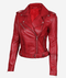 maroon leather jacket - AlbertoNardoniStore